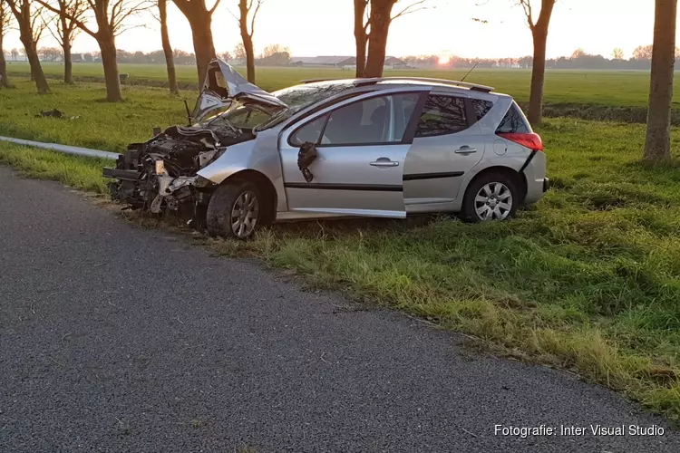 Ongeval op A7, auto total loss