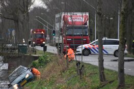 Auto in sloot Middenbeemster