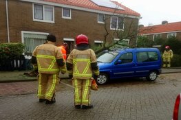Boom valt op auto in Purmerend