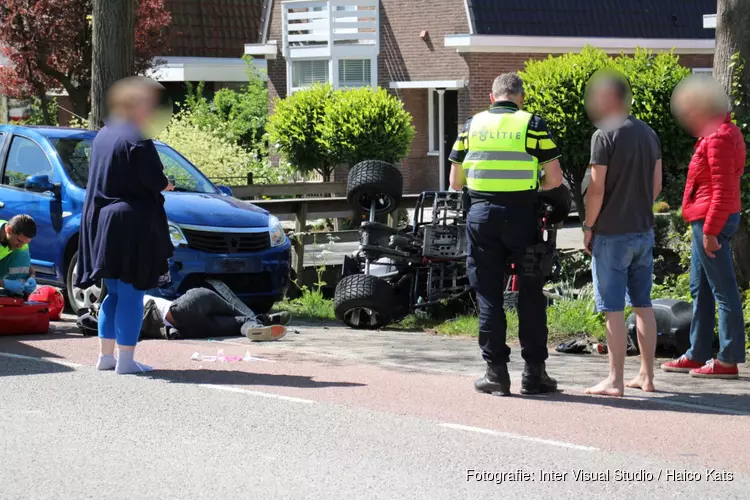 Quad-bestuurder gewond in Zuidoostbeemster