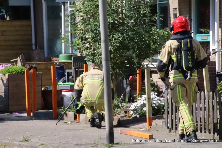 Gaslek in straat Purmerend