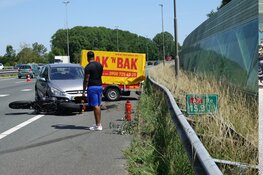 Ongeval op A7: motorrijder gewond