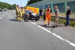 Ongeval op A7: motorrijder gewond