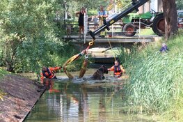 Brandweer uren bezig met paard te water