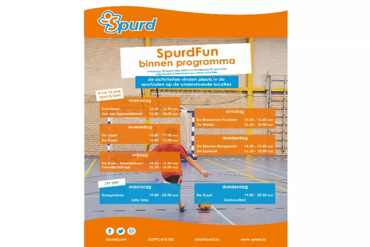 Maandag gaat binnenprogramma SpurdFun van start