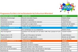 Gratis creatieve kinderworkshops tijdens purvak in de herfstvakantie