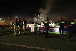 Brand op bootje in Purmerend