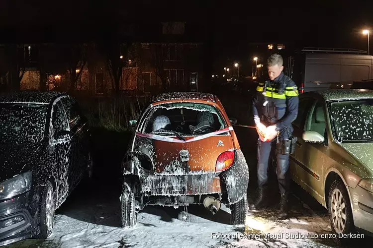 Auto in brand in Purmerend
