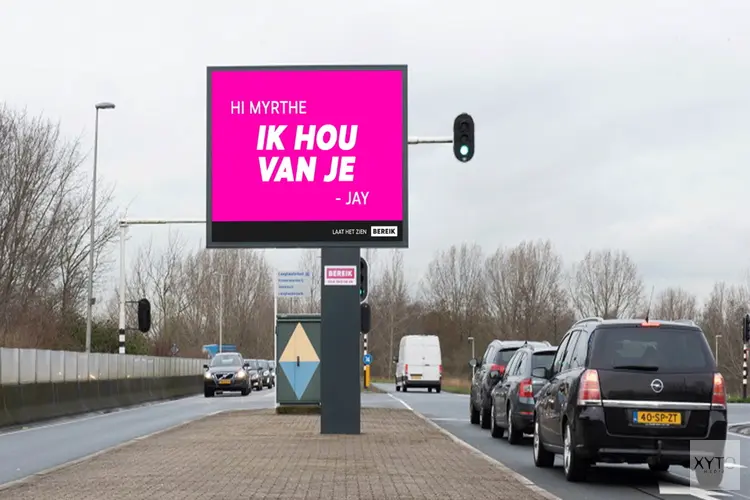 Toon een liefdevolle boodschap op de digitale billboards van Bereik