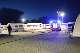 Caravan in brand bij caravanbedrijf in Purmerend