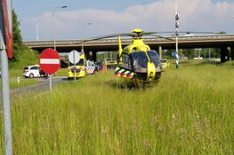 Auto gecrasht op afrit A7
