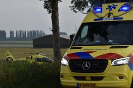 Auto tegen boom in Westbeemster, bestuurder gewond