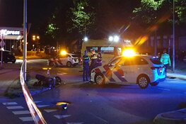 Bromfietser onderuit tijdens politie-achtervolging