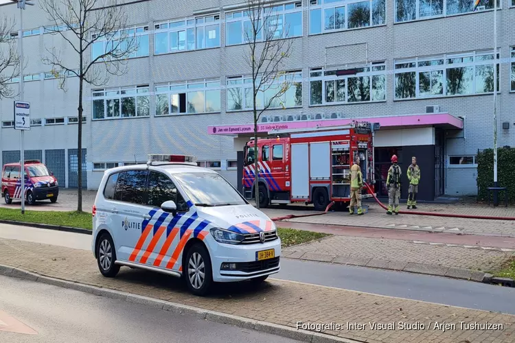 Brand bij Jan van Egmond Lyceum in Purmerend