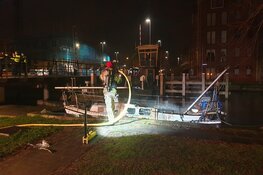 Bootje in brand in Purmerend