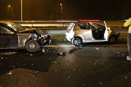 Ongeluk met vier auto's op A7 bij Purmerend