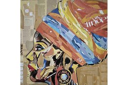 Collages van kleurrijke vrouwen bij de VVV