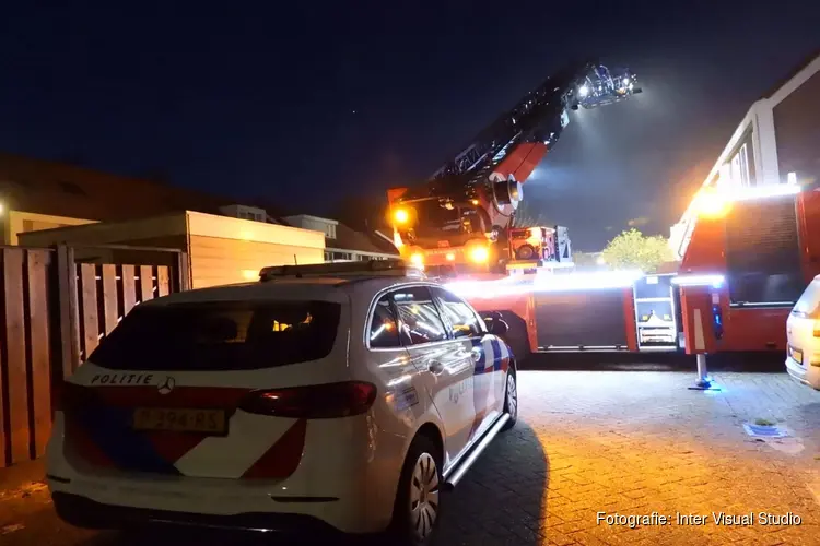 Brand op zolder van woning in Purmerend