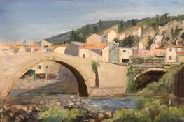 Zonnige schilderijen Lies Reurekas bij de VVV