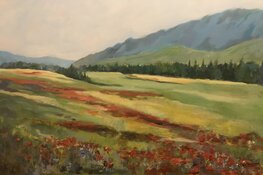 Zonnige schilderijen Lies Reurekas bij de VVV