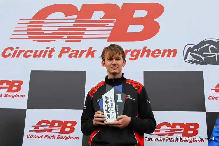 Bram Plomp domineert tweede ronde Kart4Fun: overtuigende zege!