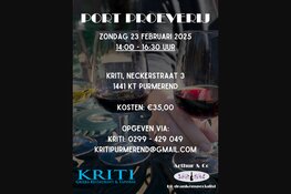 Portproeverij bij restaurant Kriti i.s.m. Arthur & Co