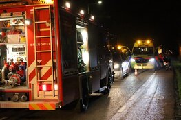 Brand in overkapping bij woning aan Jisperweg