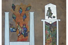 Schilder Erik Hertroys te zien bij de VVV