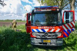 Brandweer rukt uit voor in brand gestoken bouwafval Noordbeemster