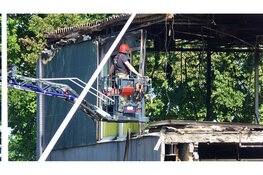 Forensiche onderzoekers tussen het puin in Middenbeemster