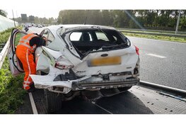 File en veel schade na aanrijding op A7