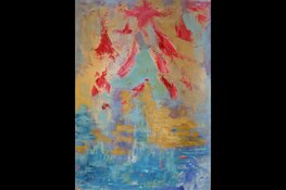 Abstracte schilderijen van Peter Elias te zien bij de VVV