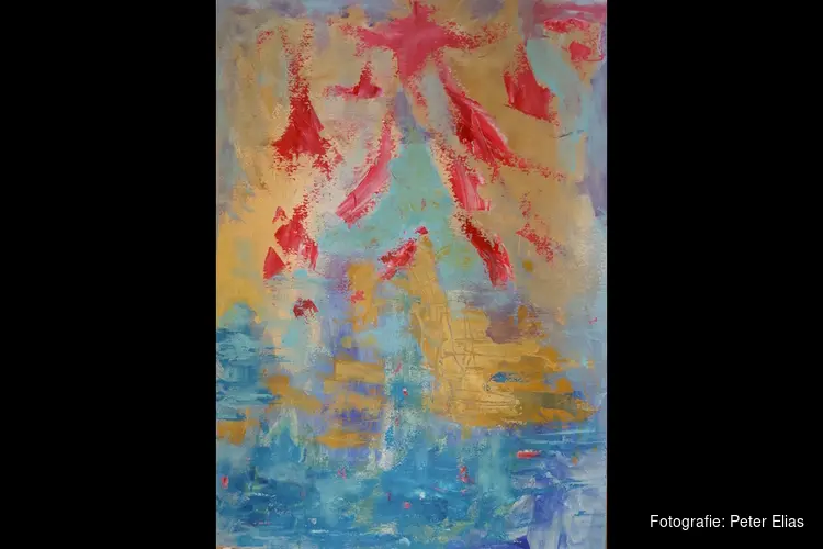 Abstracte schilderijen van Peter Elias te zien bij de VVV