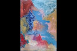 Abstracte schilderijen van Peter Elias te zien bij de VVV