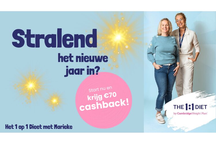 Stralend het nieuwe jaar in? Start nu en krijg €70 cashback!