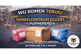 Populaire 'verloren pakketten'-pop-up in Purmerend van 20 februari - 1 maart
