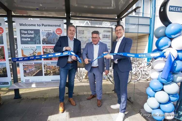 Feestelijke opening halte Gedempte Singelgracht voor toeristenlijn 801