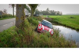 Auto raakt van de weg op Oosthuizerweg in Noordbeemster