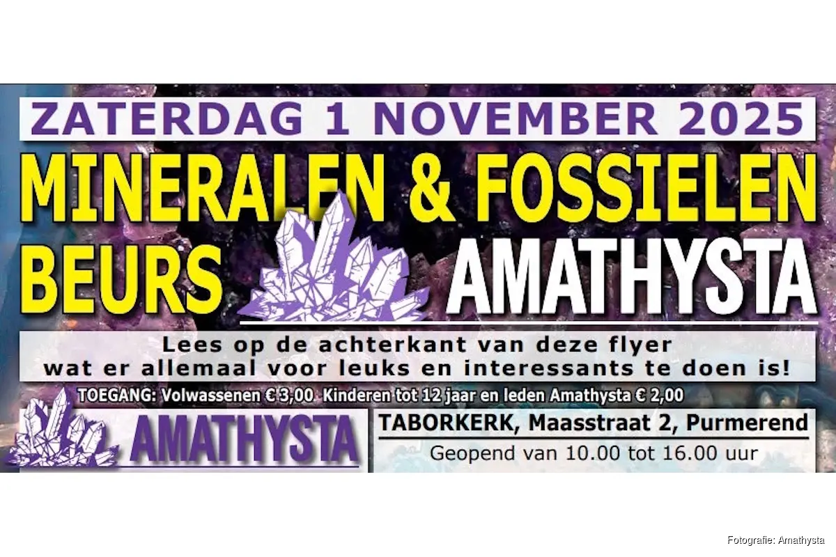 Mineralen- en Fossielenbeurs Amathysta staat in het teken van fluorescerende mineralen
