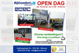 RijComfort RijOpleidingen en RijCheck Motoren organiseren samen een open dag!