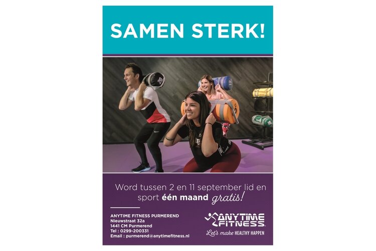 Word tussen 2 en 11 september lid en sport een maand GRATIS