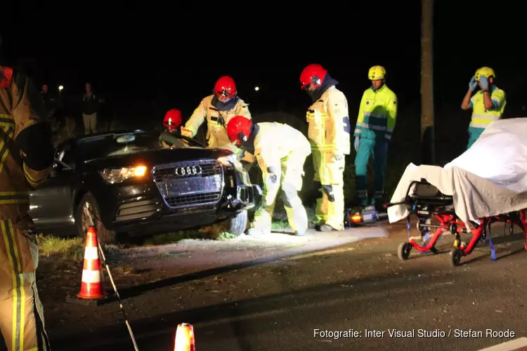Automobilist uit auto geknipt