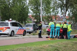 Fietser ten val: traumaheli ter plekke