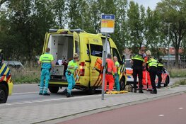 Fietser ten val: traumaheli ter plekke